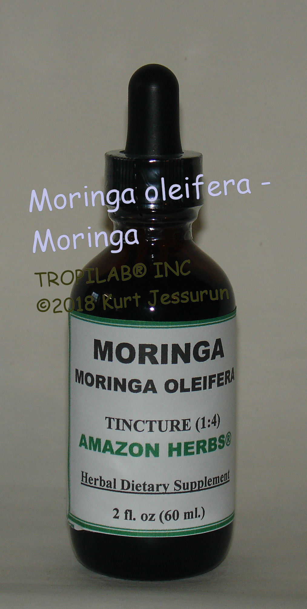 Moringa oleifera tincture - TROPILAB, many medicinal applications such as 
anti-inflammatory, anticancer, antiviral, anticonvulsant, antileishmanial and antispasmodic